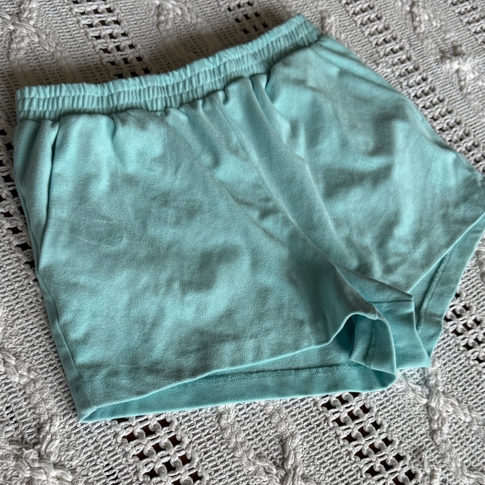 Forever 21 Aqua Faux Suede Shorts